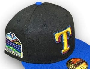 Texas Rangers 2020 Inaugural Black Blue 59Fifty Fitted Hat by MLB x New Era Patch