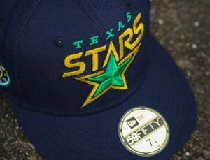 Texas Stars Navy Green 59Fifty Fitted Hat by AHL x New Era Front