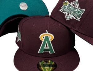 Anaheim Angels 1989 ASG Maroon 59Fifty Fitted Hat by MLB x New Era Front