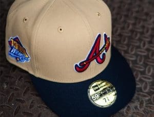 Atlanta Braves 1999 ASG Vegas Gold Navy 59Fifty Fitted Hat by MLB x New Era Front
