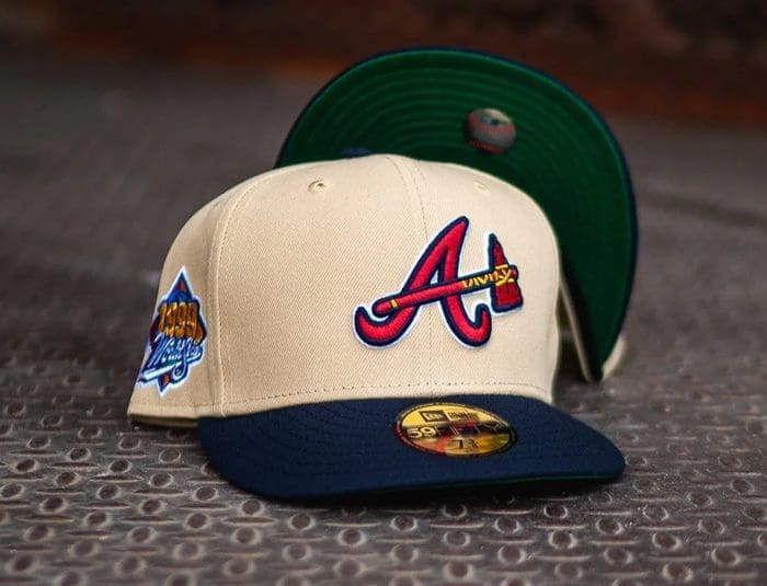 Atlanta Braves 1999 ASG Vegas Gold Navy 59Fifty Fitted Hat by MLB x New Era