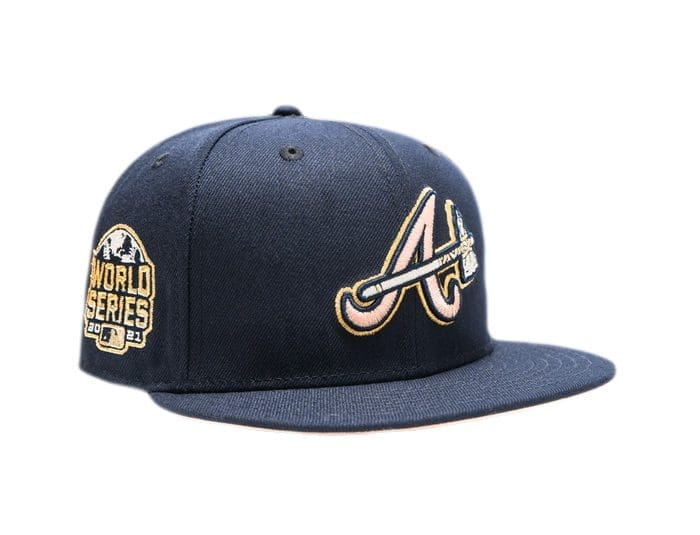 Atlanta Braves VTFV Navy Peach 59Fifty Fitted Hat by MLB x New Era