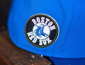 Boston Red Sox Azure Royal 59Fifty Fitted Hat by MLB x New Era Patch