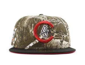 Chicago Cubs 1908 World Series Realtree Camo Black 59Fifty Fitted Hat by MLB x New Era