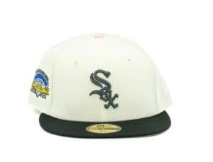 Chicago White Sox Comiskey Park White Black 59Fifty Fitted Hat by MLB x New Era Front