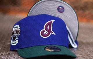Cleveland Indians Jacobs Field Blue Forest Green 59Fifty Fitted Hat by MLB x New Era