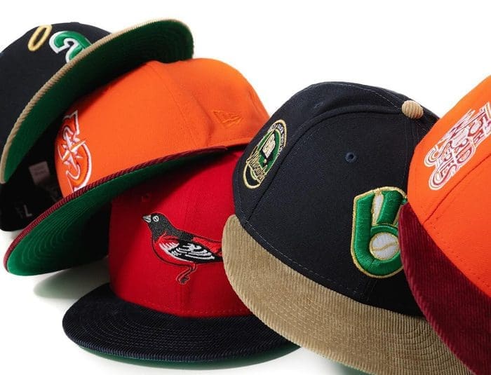 Hat Club Cord 2 Tone Visors 59Fifty Fitted Hat Collection by MLB x New Era