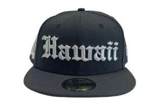 Hawaii Black Metallic Silver 59Fifty Fitted Hat by 808allday x New Era