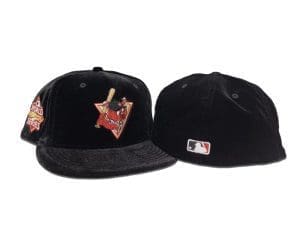 Houston Astros Mascot Logo Black Velvet 59Fifty Fitted Hat by MLB x New Era Back