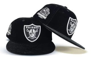 Las Vegas Raiders 1983 Pro Bowl Black Velvet 59Fifty Fitted Hat by NFL x New Era