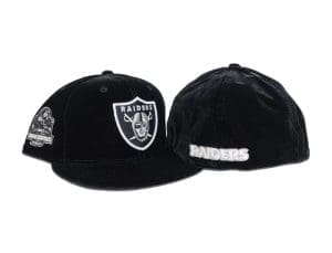 Las Vegas Raiders 1983 Pro Bowl Black Velvet 59Fifty Fitted Hat by NFL x New Era Back