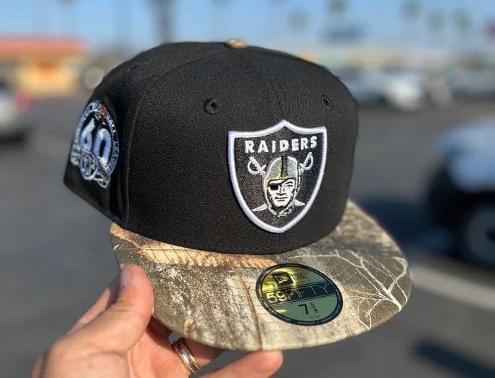 Las Vegas Raiders Black Realtree 59Fifty Fitted Hat by NFL x New Era