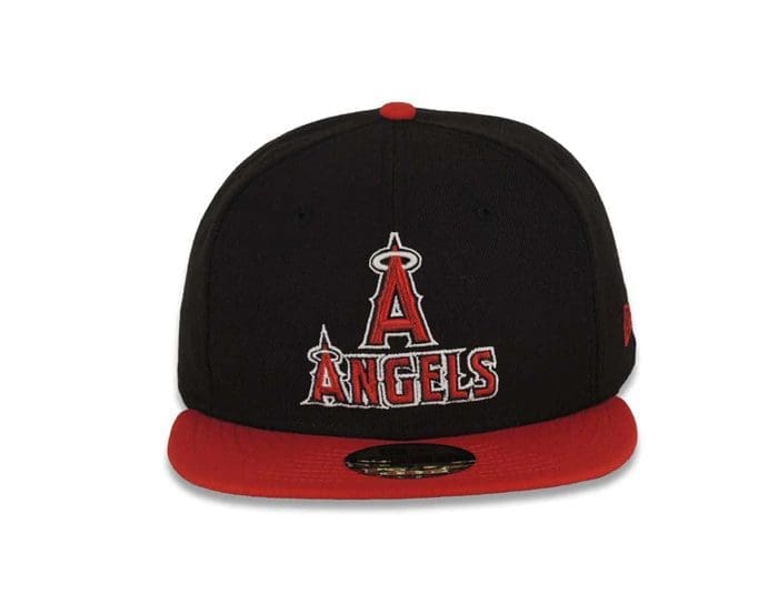 Los Angeles Angels Black Red 59Fifty Fitted Hat by MLB x New Era