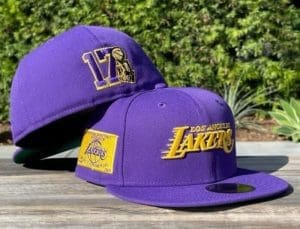 Los Angeles Lakers 17x Banner Purple 59Fifty Fitted Hat by NBA x New Era