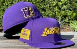Los Angeles Lakers 17x Banner Purple 59Fifty Fitted Hat by NBA x New Era