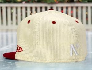 North Pole St. Nick's Chrome Red Corduroy 59Fifty Fitted Hat by Noble North x New Era Back
