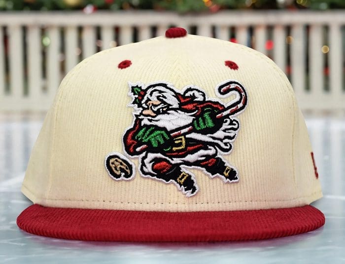 North Pole St. Nick's Chrome Red Corduroy 59Fifty Fitted Hat by Noble North x New Era