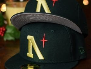 North Star Heritage Dark Green 59Fifty Fitted Hat by Noble North x New Era Front