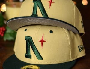 North Star Heritage Vegas Gold Dark Green 59Fifty Fitted Hat by Noble North x New Era Front