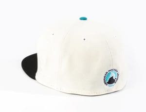 San Jose Barracuda Chrome White Black 59Fifty Fitted Hat by AHL x New Era Back