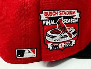 St. Louis Cardinals Busch Stadium Red Black 59Fifty Fitted Hat by MLB x New Era Back