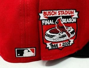 St. Louis Cardinals Busch Stadium Red Black 59Fifty Fitted Hat by MLB x New Era Back