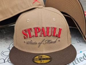 St. Pauli State Of Mind 59Fifty Fitted Hat by JustFitteds x New Era Camel