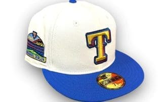 Texas Rangers 2020 Inaugural Season Chrome White Blue 59Fifty Fitted Hat by MLB x New Era