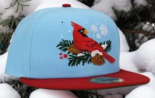 Winter Cardinal Snow Blue 59Fifty Fitted Hat by Noble North x New Era