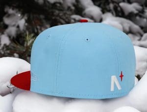 Winter Cardinal Snow Blue 59Fifty Fitted Hat by Noble North x New Era Back