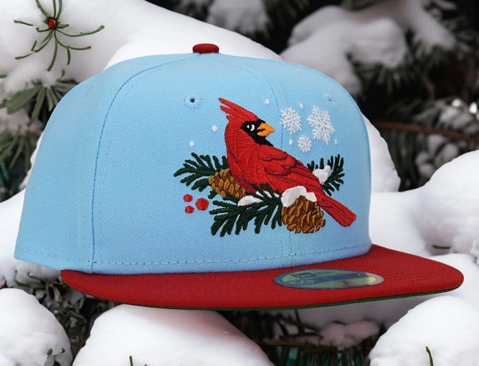 Winter Cardinal Snow Blue 59Fifty Fitted Hat by Noble North x New Era