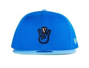 As You Are Blue Light Blue 59Fifty Fitted Hat by Westside Love x New Era Front