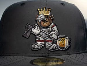 Astronaut Bear Black 59Fifty Fitted Hat by JustFitteds x New Era Front