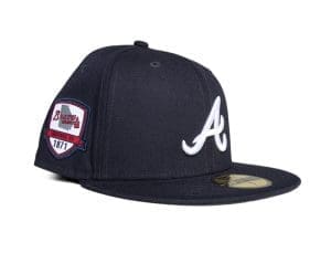 Atlanta Braves City Patch Navy 59Fifty Fitted Hat by MLB x New Era Right