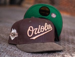 Baltimore Orioles 60th Anniversary Mocha Corduroy 59Fifty Fitted Hat by MLB x New Era