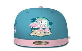 Beach Flamingos 59Fifty Fitted Hat by The Clink Room x New Era