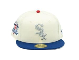 Chicago White Sox 1990 All-Star Game Chrome Dark Royal 59Fifty Fitted Hat by MLB x New Era Front