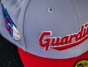 Cleveland Guardians Grey Red 59Fifty Fitted Hat by MLB x New Era Front