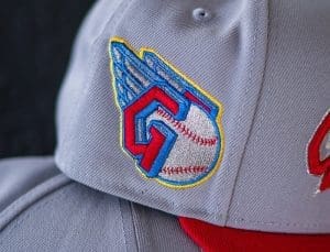 Cleveland Guardians Grey Red 59Fifty Fitted Hat by MLB x New Era Patch