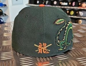 Crossed Bats Logo Year Of The Dragon 59Fifty Fitted Hat by JustFitteds x New Era Back