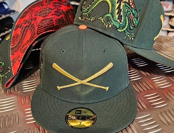 Crossed Bats Logo Year Of The Dragon 59Fifty Fitted Hat by JustFitteds x New Era
