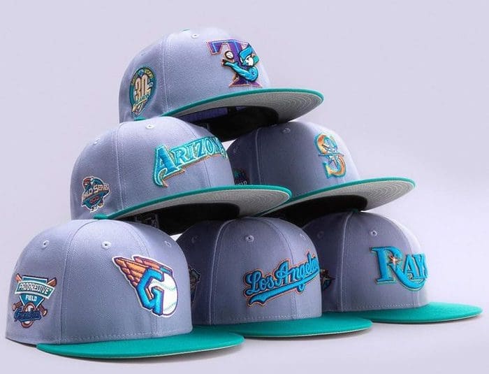 Hat Club Lavender Teal 59Fifty Fitted Hat Collection by MLB x New Era