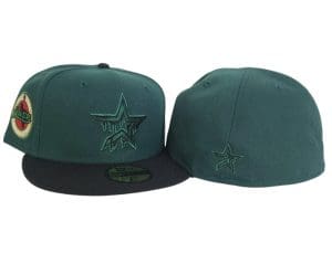 Houston Astros Drip Logo 45 Years Dark Green Black 59Fifty Fitted Hat by MLB x New Era Front