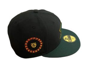 Kalai H Black Dark Green 59Fifty Fitted Hat by Fitted Hawaii x New Era Patch
