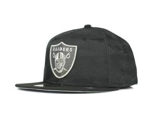 Las Vegas Raiders Black Camo 59Fifty Fitted Hat by NFL x New Era Front