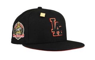 Los Angeles Dodgers 60th Anniversary Black Red 59Fifty Fitted Hat by MLB x New Era