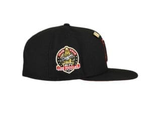Los Angeles Dodgers 60th Anniversary Black Red 59Fifty Fitted Hat by MLB x New Era Patch