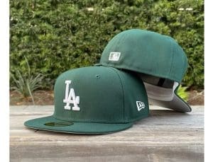 Los Angeles Dodgers Green White Sweat 59Fifty Fitted Hat by MLB x New Era Back
