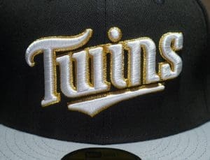 Minnesota Twins 2014 All-Star Game Black Gray 59Fifty Fitted Hat by MLB x New Era Front