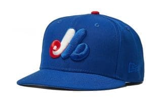 Montreal Expos Side Batterman Blue 59Fifty Fitted Hat by MLB x New Era